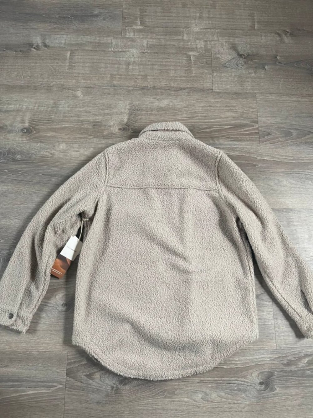 Vuori Sycamore Sherpa Snap Pocket Shirt Jacket Dark Salt Beige Women's Size S - Picture 2 of 9